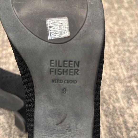 Elieen Fisher Purl Recycled Stretch Knit Bootie Black Sz 9 - Picture 8 of 9